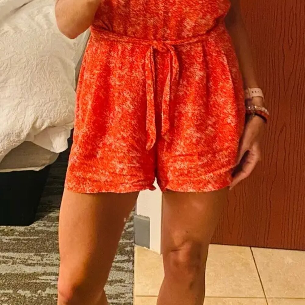 EUC Greylin Aubrey Tie Waist Romper XS - Picture 3 of 13